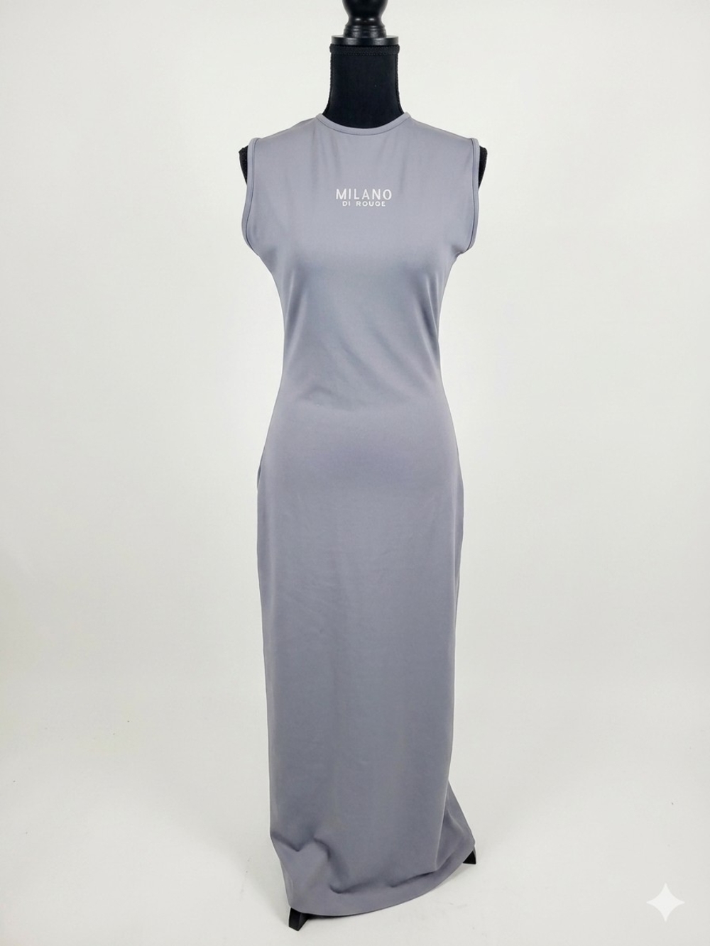 MILANO DI ROUGE Sleeveless Gray Maxi Dress